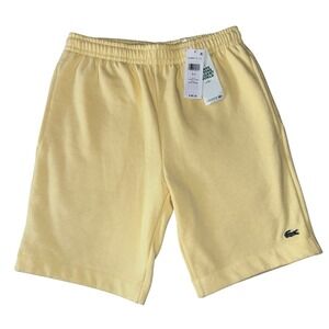 Lacoste Mens Small Yellow Sweat Shorts Size EU 3